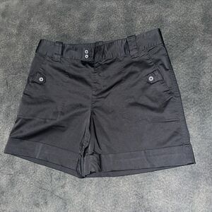 Banana Republic Martin Fit Womens Size 10 Black Stretch Cargo Shorts NW/Out Tags
